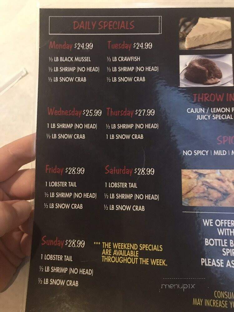 Red Crab - Spartanburg, SC menu_pic