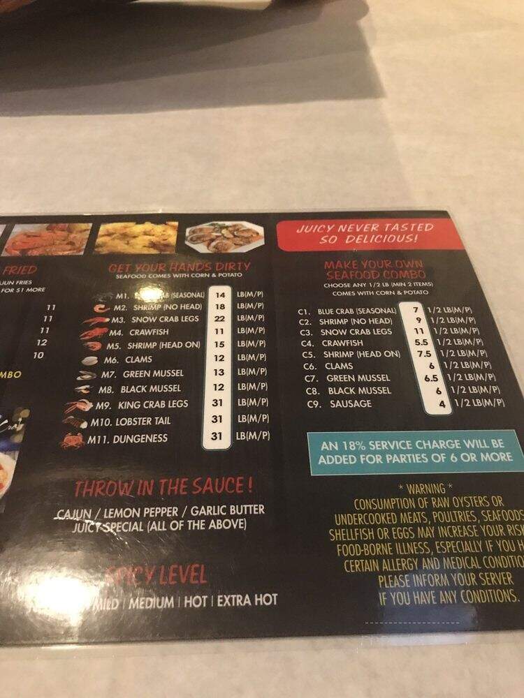 Red Crab - Spartanburg, SC menu_pic