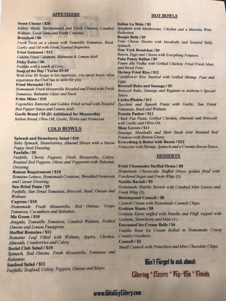 Got A Guy Eatery - Calverton, NY menu_pic