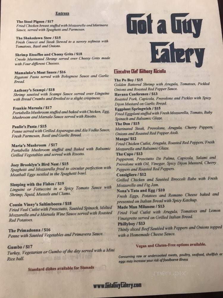 Got A Guy Eatery - Calverton, NY menu_pic