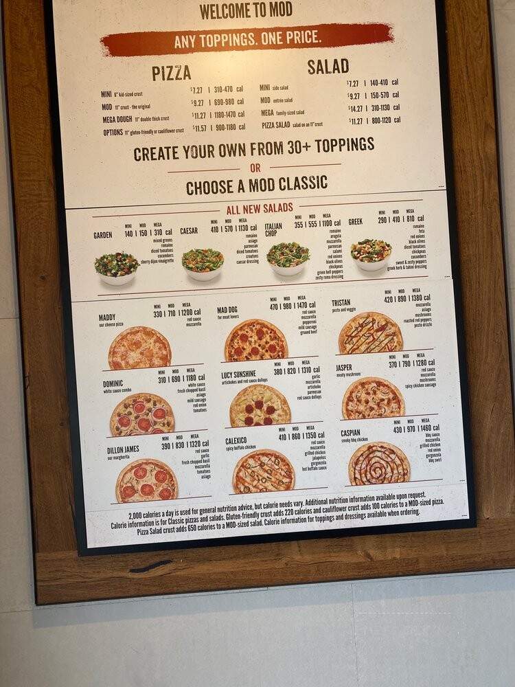 Mod Pizza - Humble, TX menu_pic