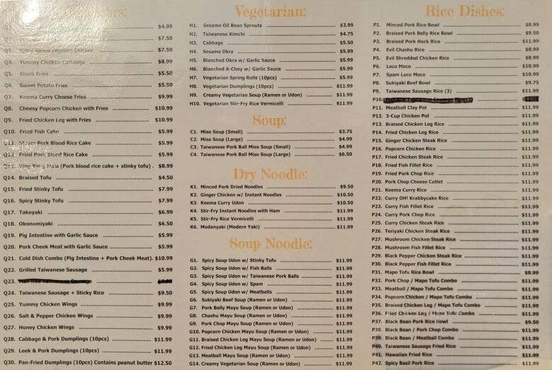 Mr Kuso Cafe - Temple City, CA menu_pic