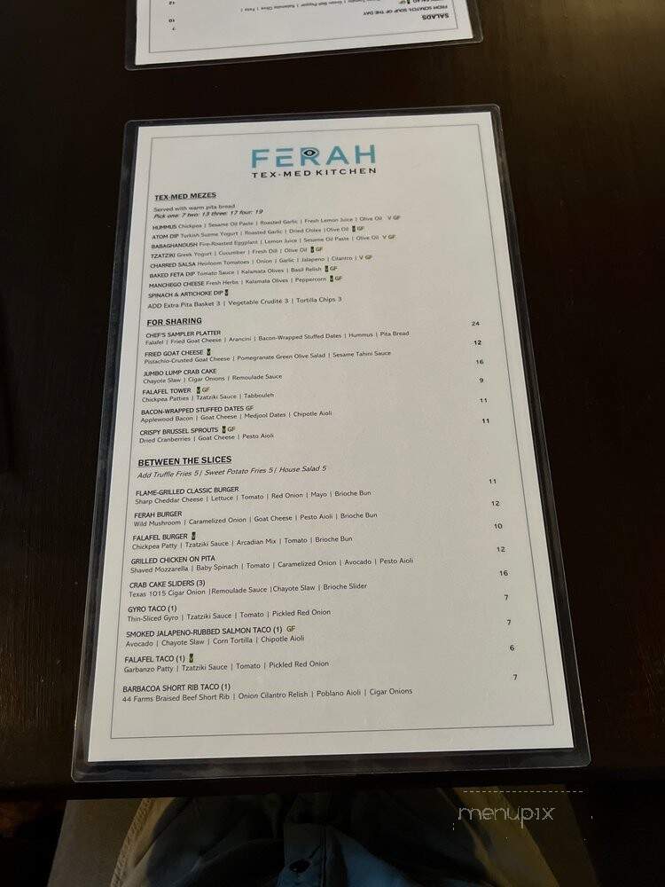 Ferah Tex-Med Kitchen - Garland, TX menu_pic