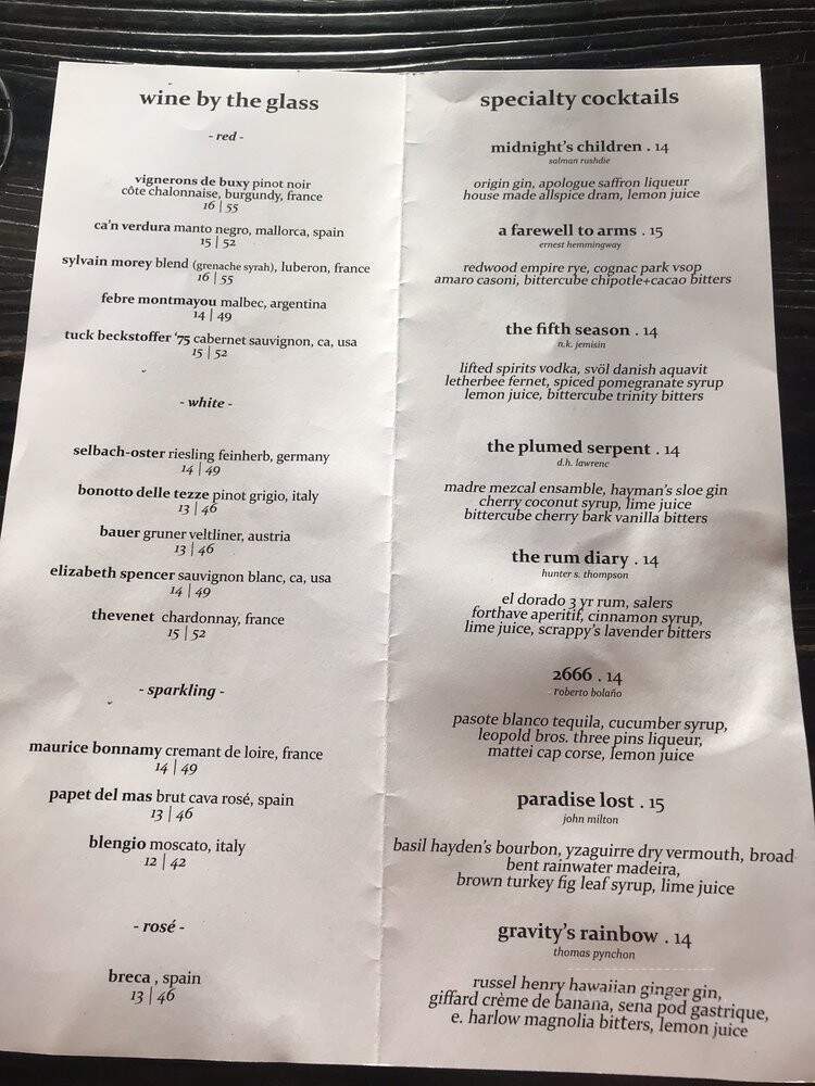 The Bellwether - St. Louis, MO menu_pic