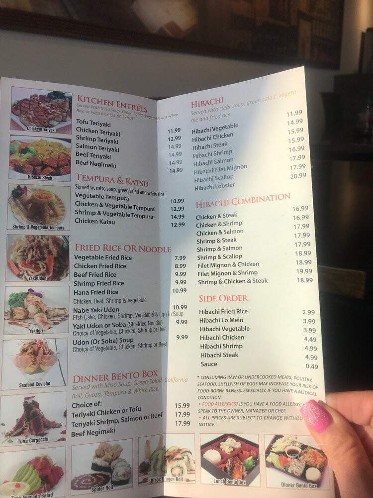 Hana Sushi Hibachi Poke Bowl - Jackson, TN menu_pic