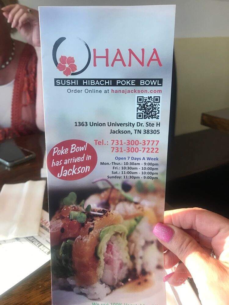 Hana Sushi Hibachi Poke Bowl - Jackson, TN menu_pic