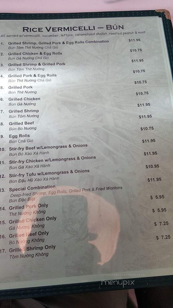 Green Papaya Vietnamese Cuisine - Seattle, WA menu_pic
