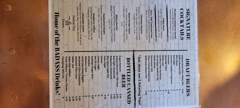 Central City Tavern - Sugar Hill, GA menu_pic