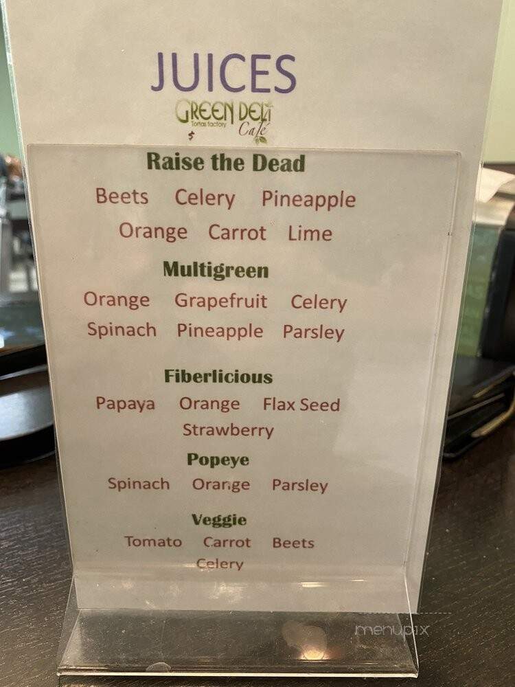 Green Deli Cafe - Temecula, CA menu_pic