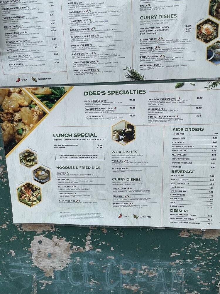 Ddee Thai - Astoria, NY menu_pic