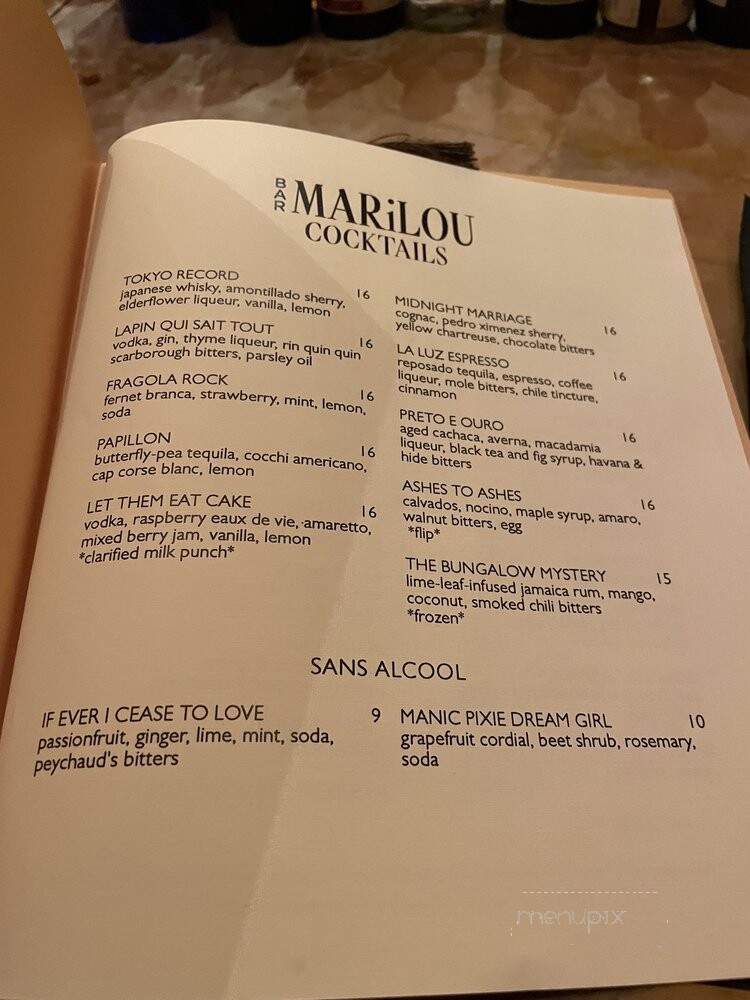 Bar Marilou - New Orleans, LA