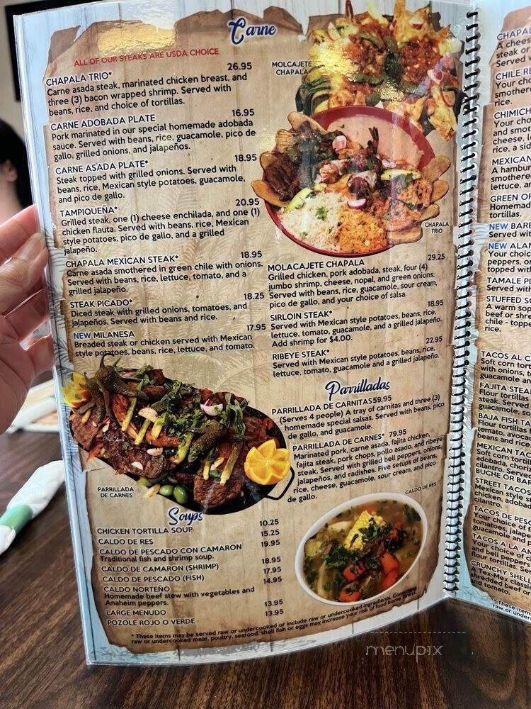 Chapala Mexican Restaurant - Lakewood, CO menu_pic