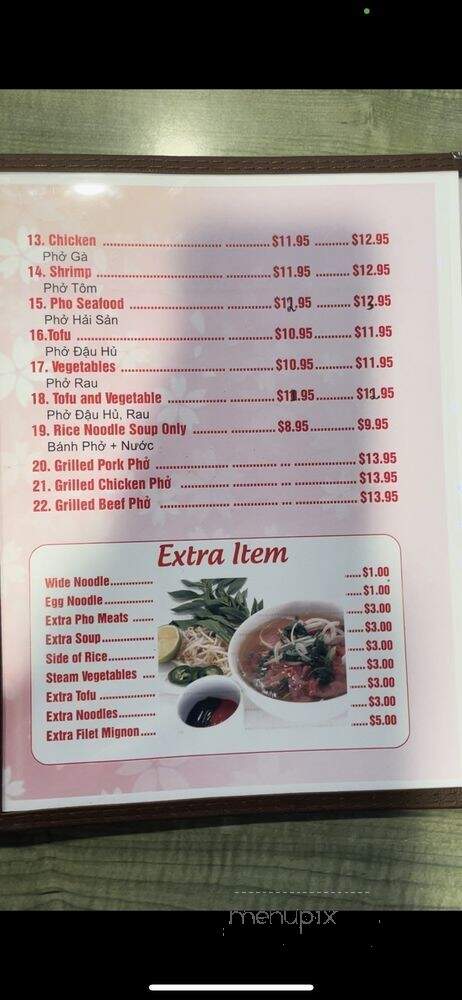 Happy Pho - Costa Mesa, CA menu_pic