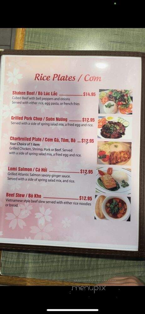 Happy Pho - Costa Mesa, CA menu_pic