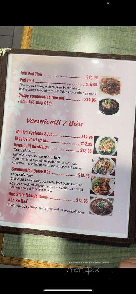 Happy Pho - Costa Mesa, CA menu_pic