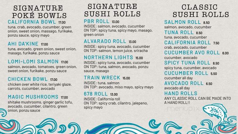Pacific Bowls and Rolls - Monterey, CA menu_pic
