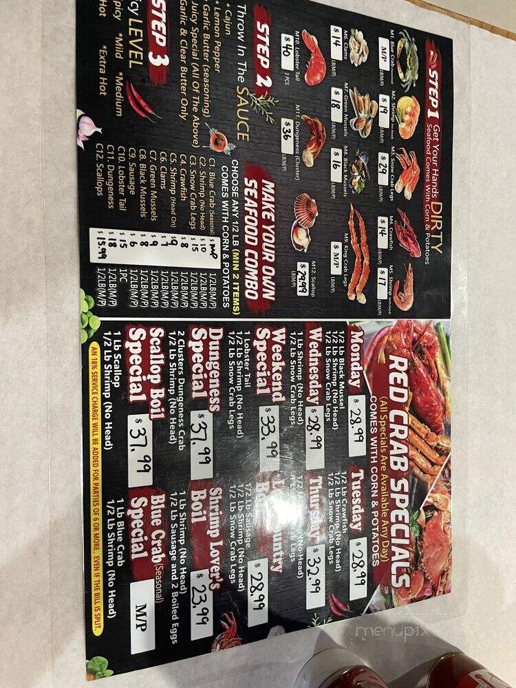 Red Crab - North Charleston, SC menu_pic