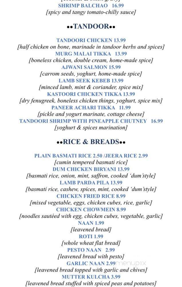 Bon AppeTikka - San Francisco, CA menu_pic