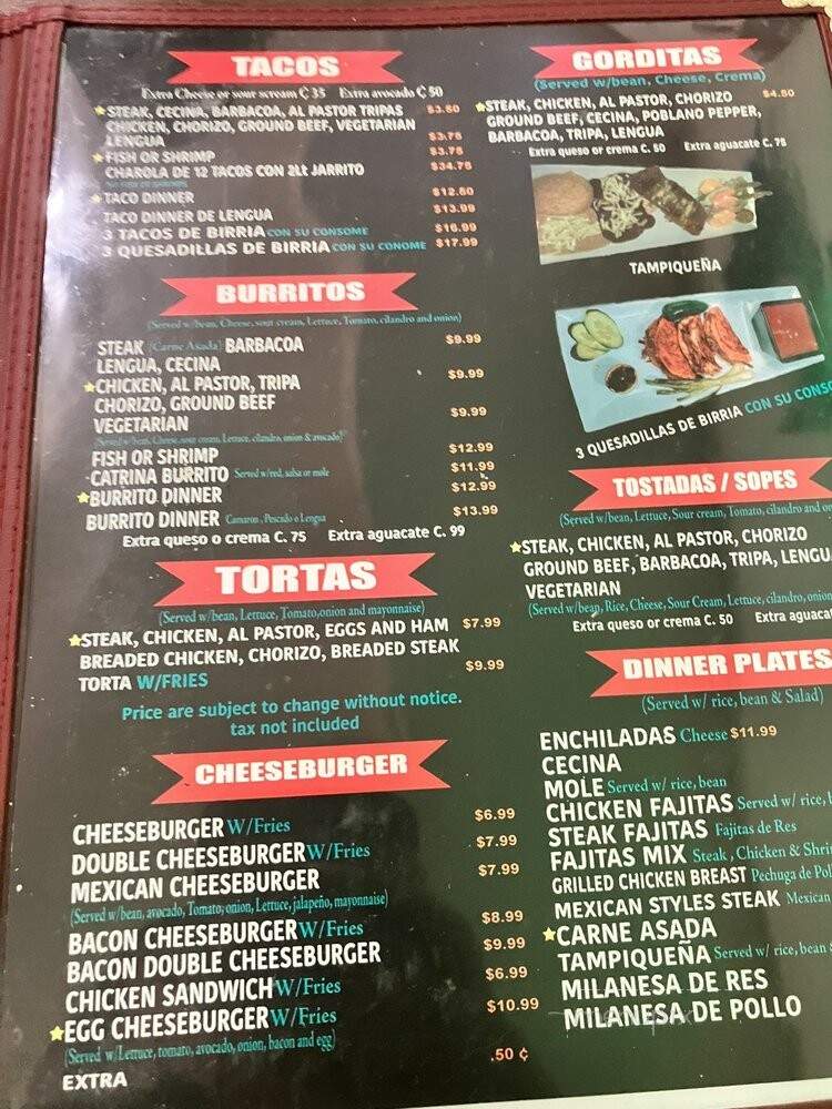 La Catrina - Chicago, IL menu_pic