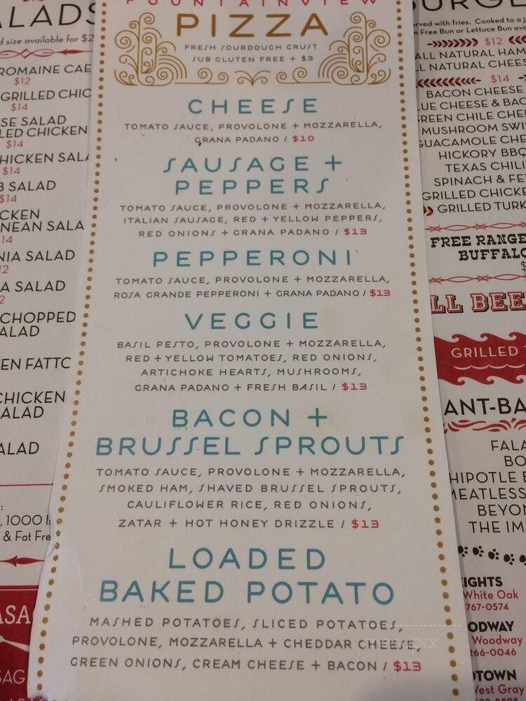 Barnaby's Cafe - Houston, TX menu_pic