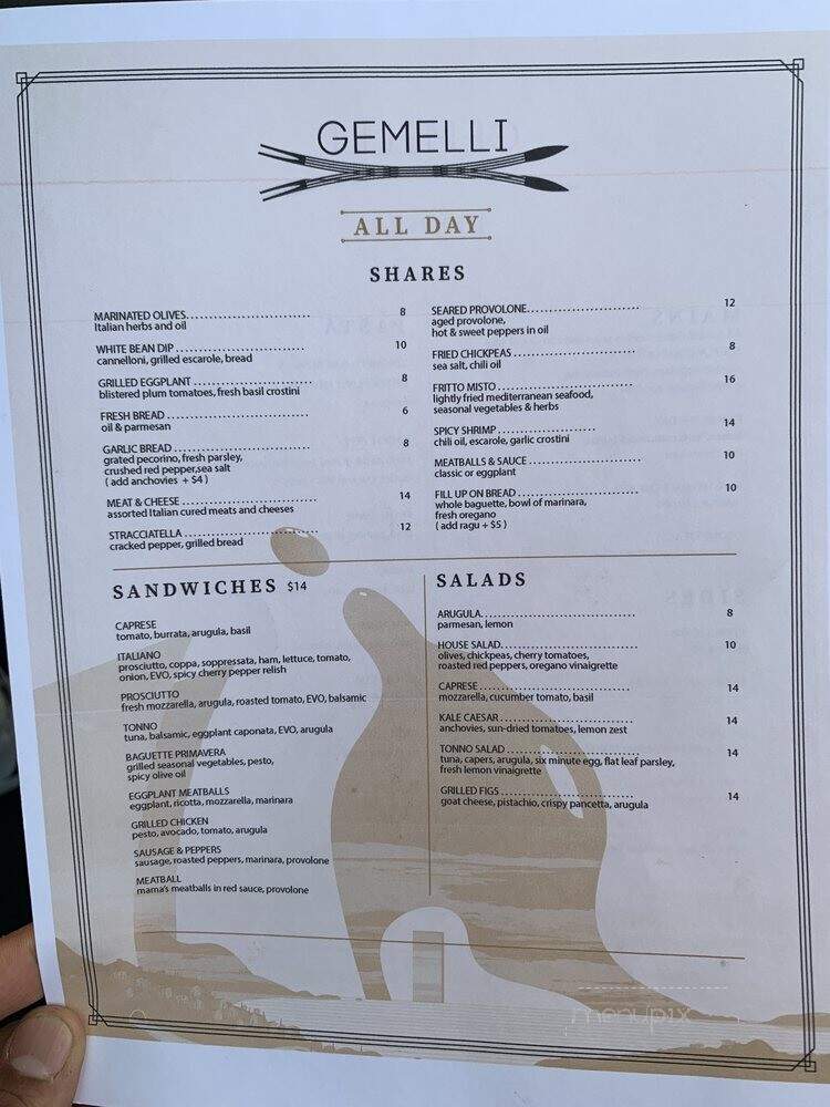 Gemelli - Ridgewood, NY menu_pic