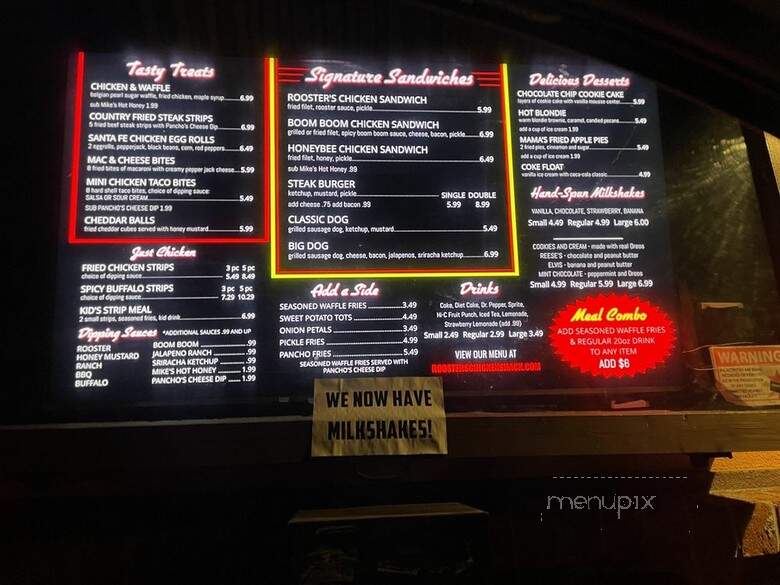 Rooster's Chicken Shack - Memphis, TN menu_pic