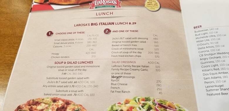 LaRosa's Lexington - Lexington, KY menu_pic