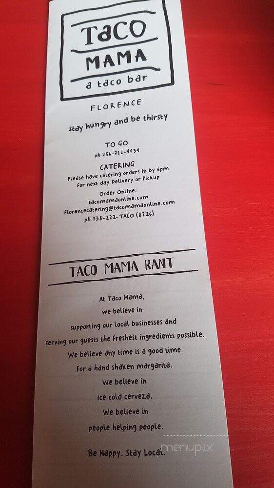 Taco Mama - Saint Florian, AL menu_pic