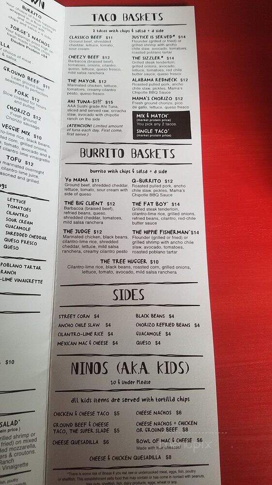 Taco Mama - Saint Florian, AL menu_pic
