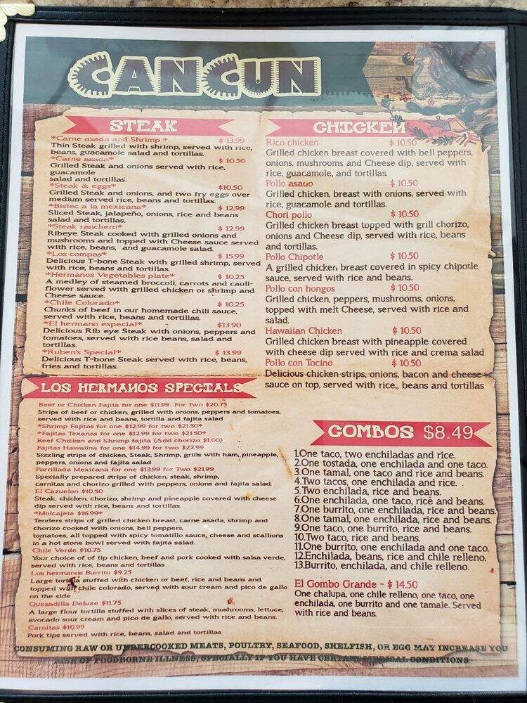 Los Hermanos Mexican Grill - Clarksville, TN menu_pic