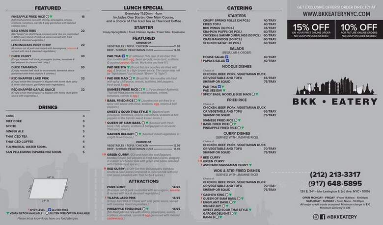 BKK Eatery - New York, NY menu_pic