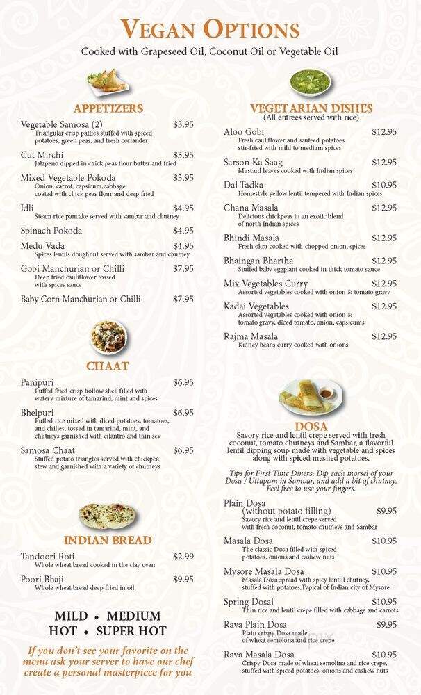 Lucky Indian Cuisine - Kokomo, IN menu_pic