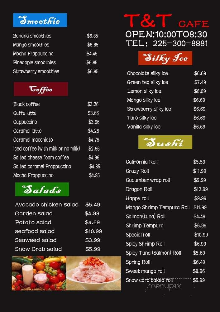 T&T CAFE - Baton Rouge, LA menu_pic
