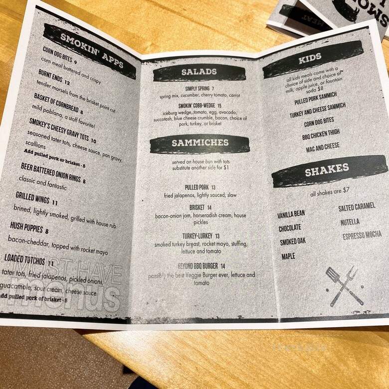 Smokey's Low And Slow - South Burlington, VT menu_pic