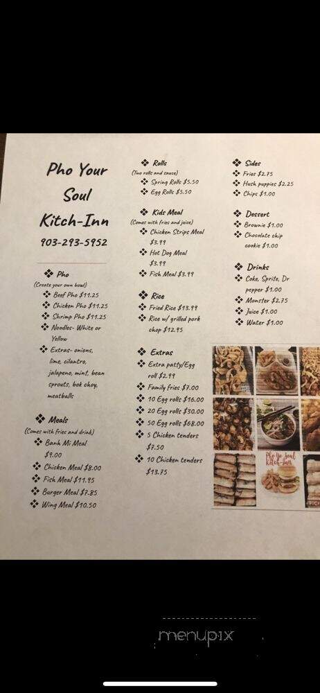 Pho Yo Soul Kitch-Inn - Texarkana, AR menu_pic