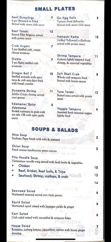 Roll & Go Sushi Asian Kitchen - Daphne, AL menu_pic