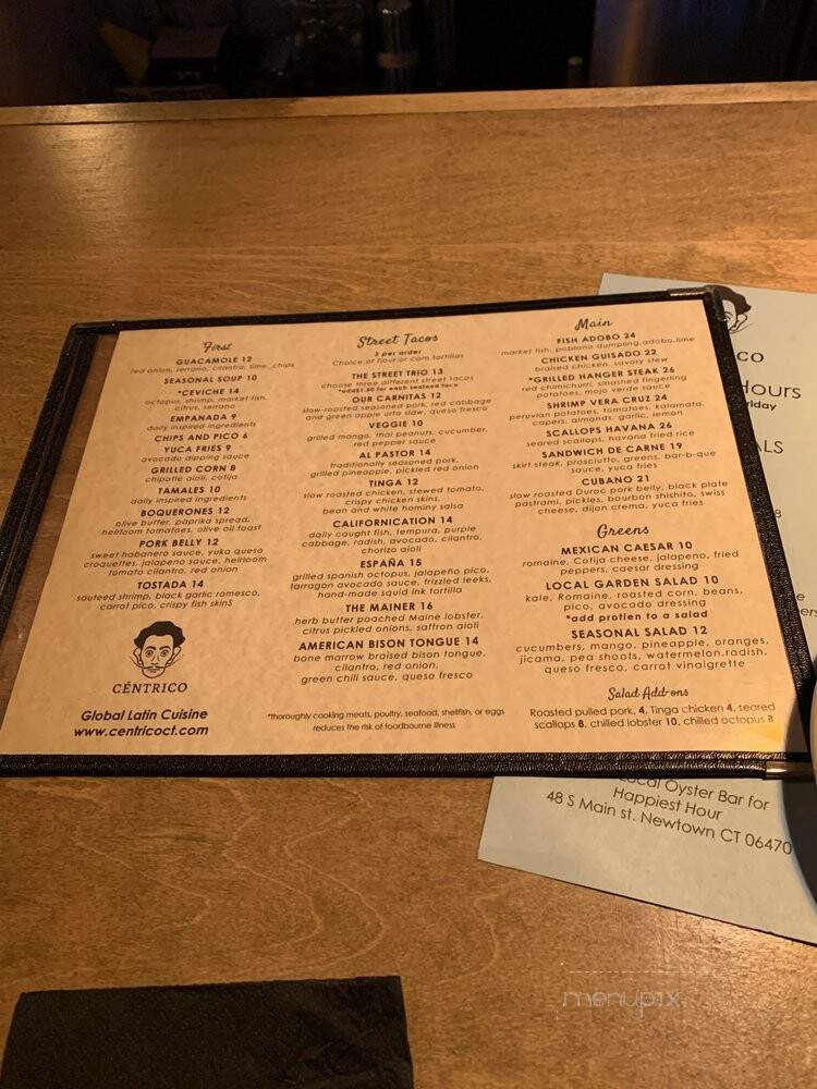 Centrico Taqueria and Tequila Bar - Bethel, CT menu_pic