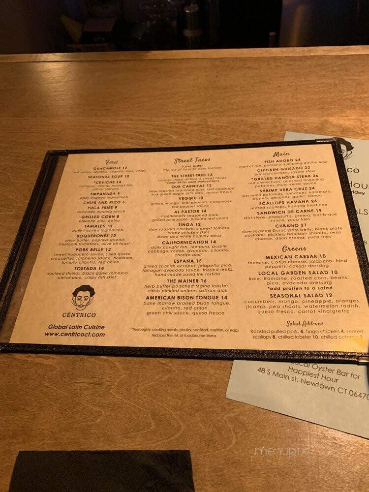Centrico Taqueria and Tequila Bar - Bethel, CT menu_pic