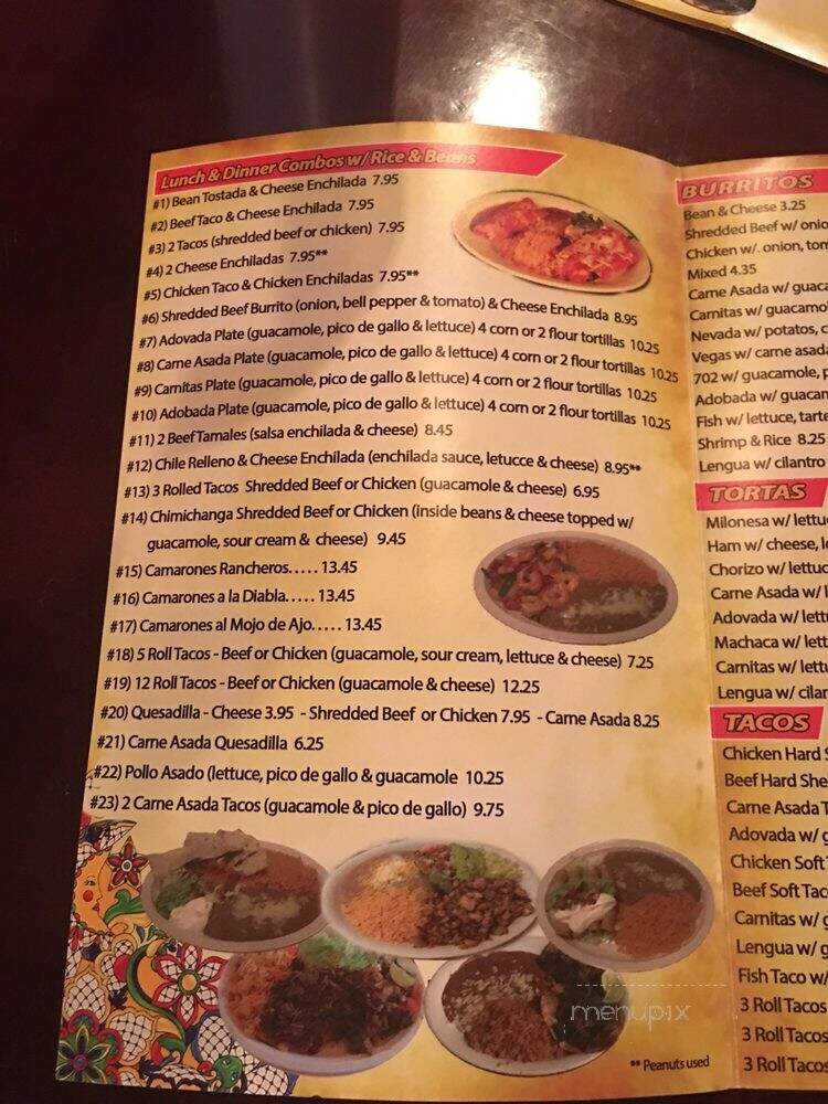 Lindo Vegas Mexican Grill - Las Vegas, NV menu_pic