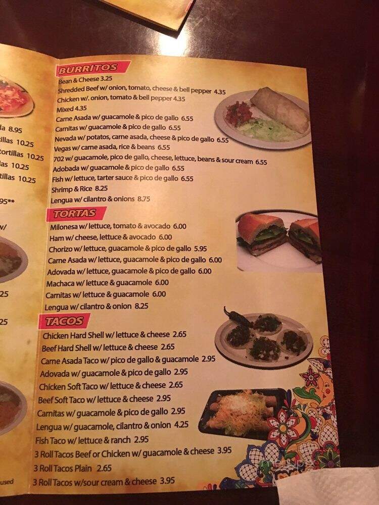 Lindo Vegas Mexican Grill - Las Vegas, NV menu_pic