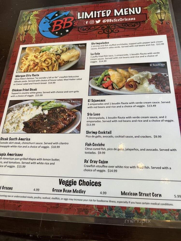 BB's Tex-Orleans - Webster, TX menu_pic