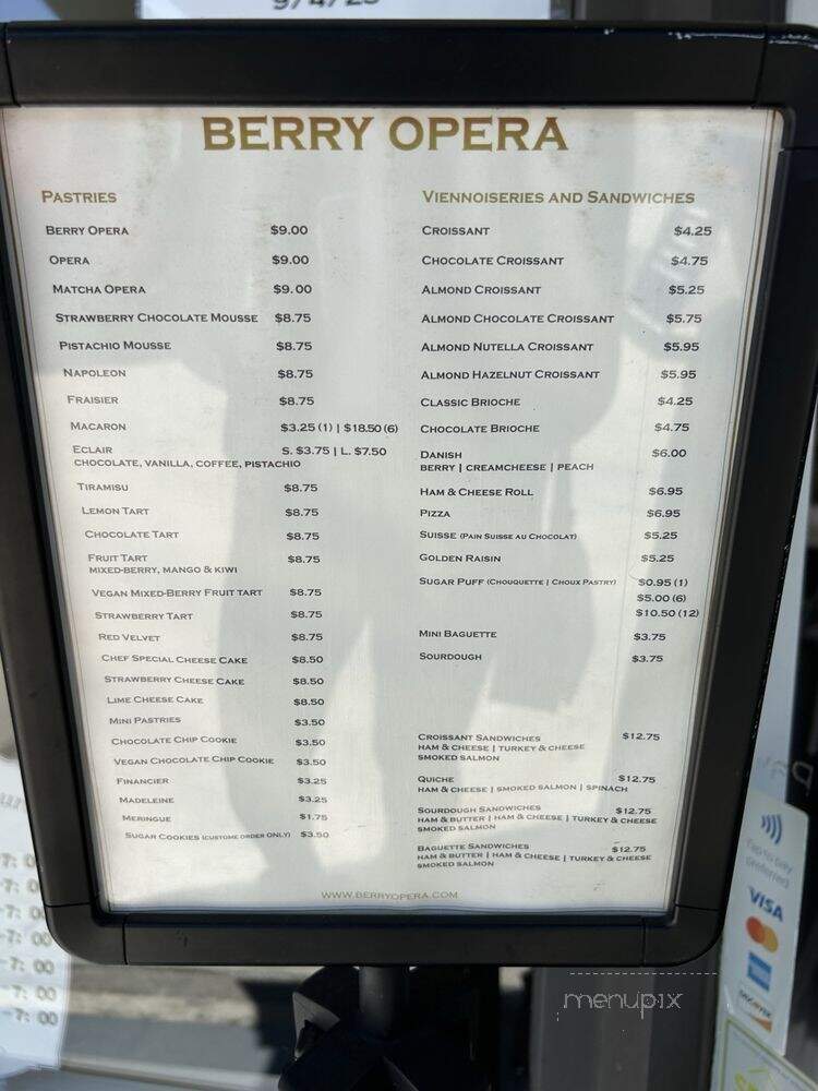 Berry Opera - South Pasadena, CA menu_pic