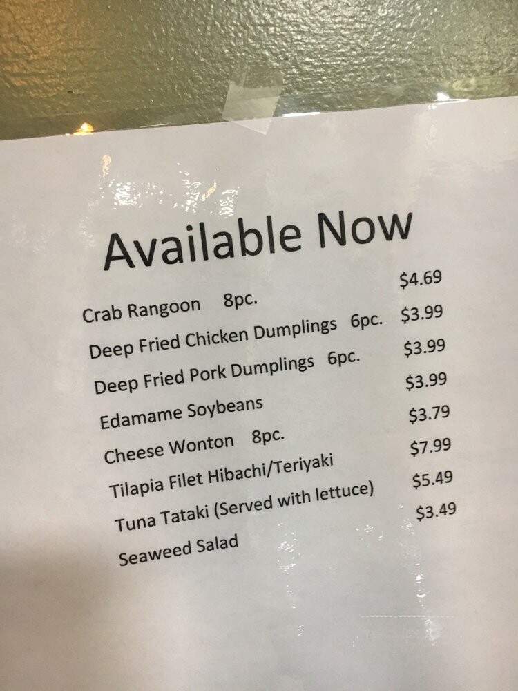 Kyoto Express - Forest City, NC menu_pic