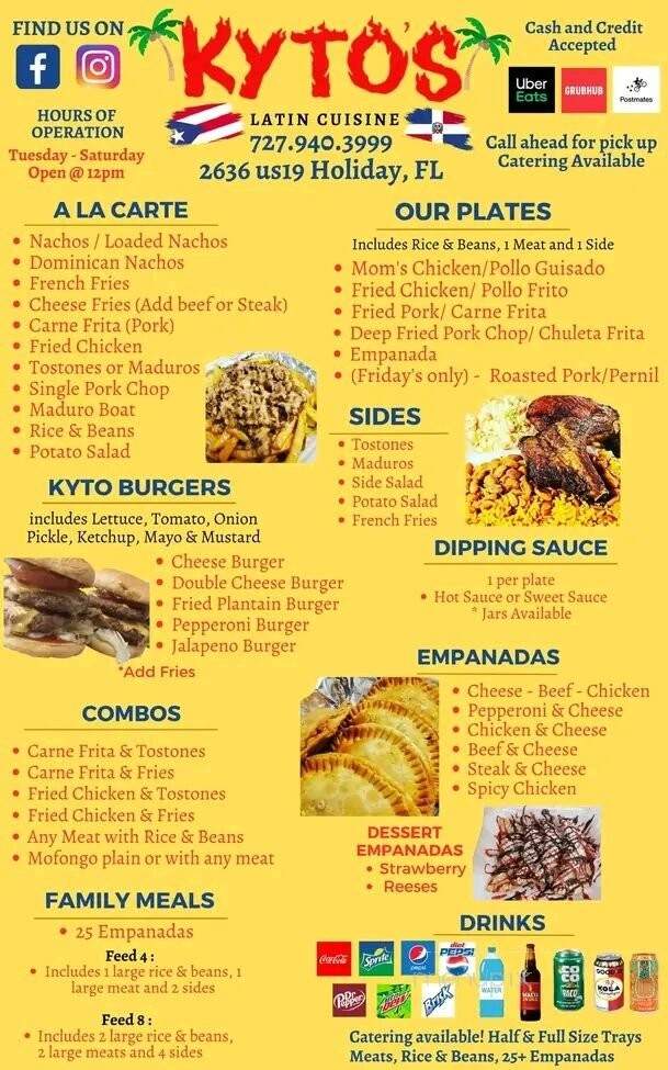 Kytos Pastelitos - New Port Richey, FL menu_pic