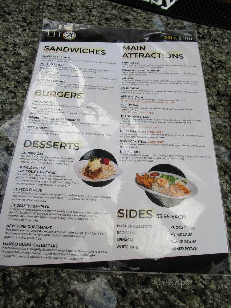 Lit 21 - Newark, NJ menu_pic