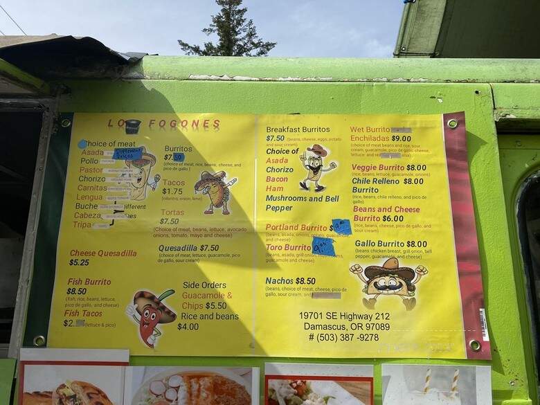 Los Fogones - Damascus, OR menu_pic