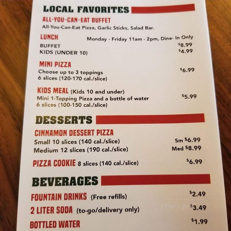 Mountain Mike's Pizza - Santa Rosa, CA menu_pic