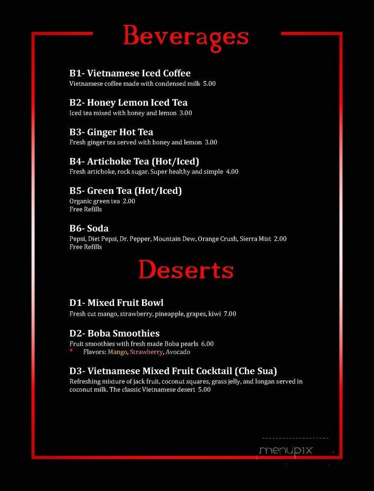 Pho by Night - Littleton, CO menu_pic