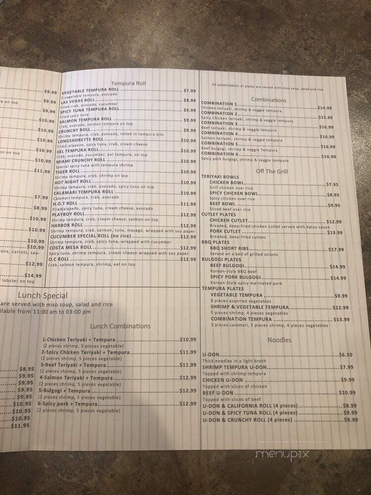 Sushi 21 Express - Santa Ana, CA menu_pic