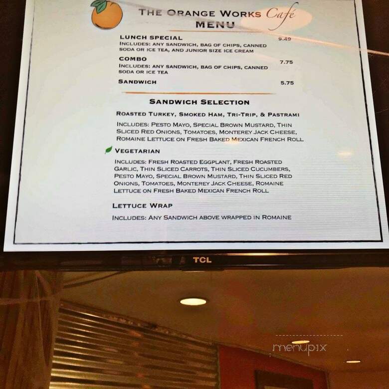 Orange Works - Visalia, CA menu_pic